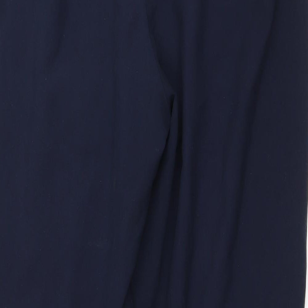 Bonmarché Womens Blue Polyester Trousers Size 14 L28 in Regular Drawstring