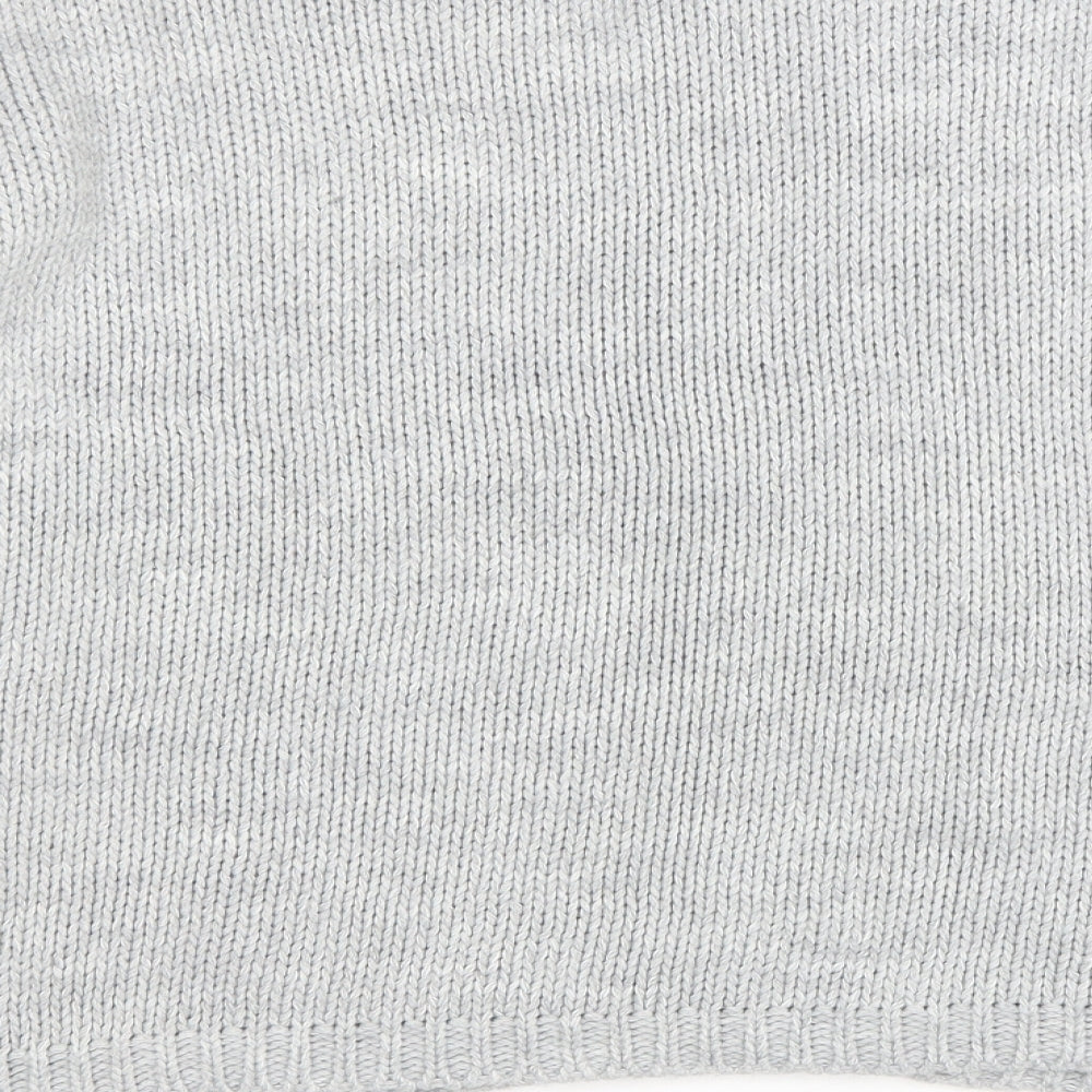 Primark Womens Grey Round Neck Acrylic Pullover Jumper Size S