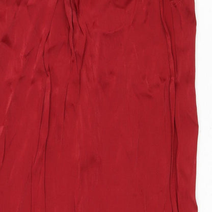 Max Studio Womens Red Viscose Tank Dress Size M V-Neck Pullover
