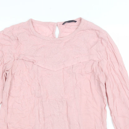Womens UK Size 8 Marks and Spencer Pink Basic T-Shirt