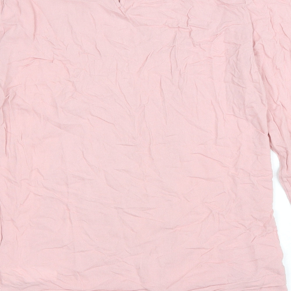 Womens UK Size 8 Marks and Spencer Pink Basic T-Shirt
