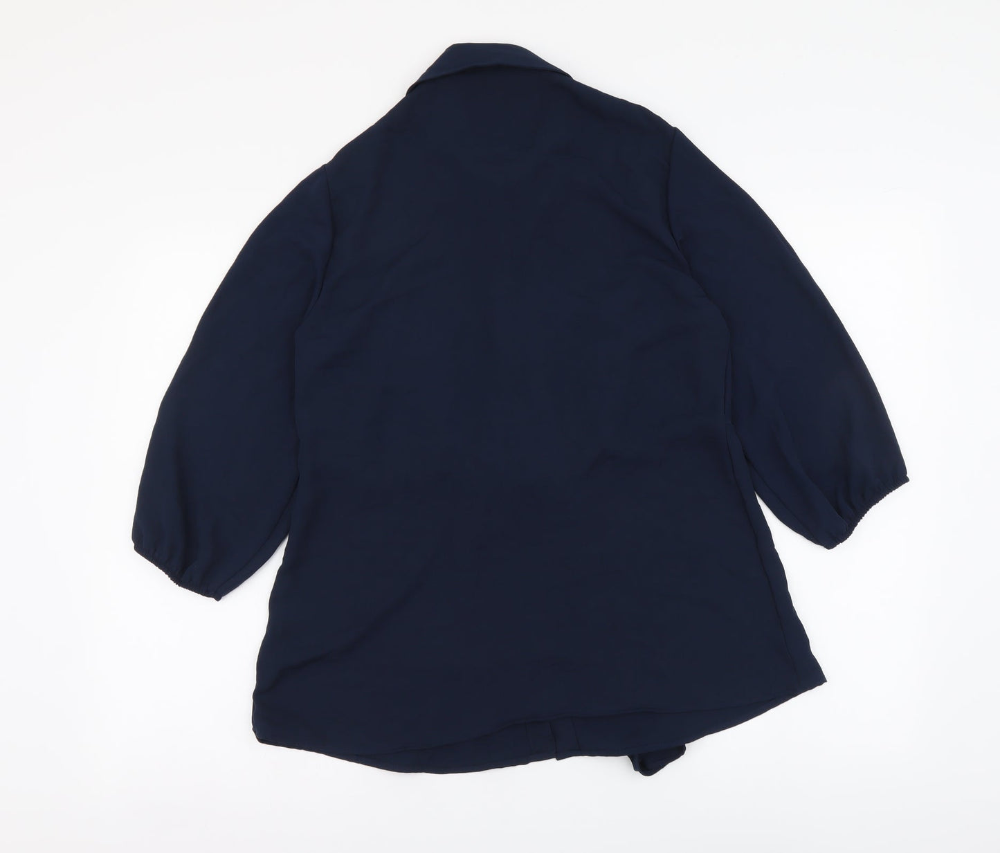 Womens UK Size 10 Marks and Spencer Blue Basic Button-Up