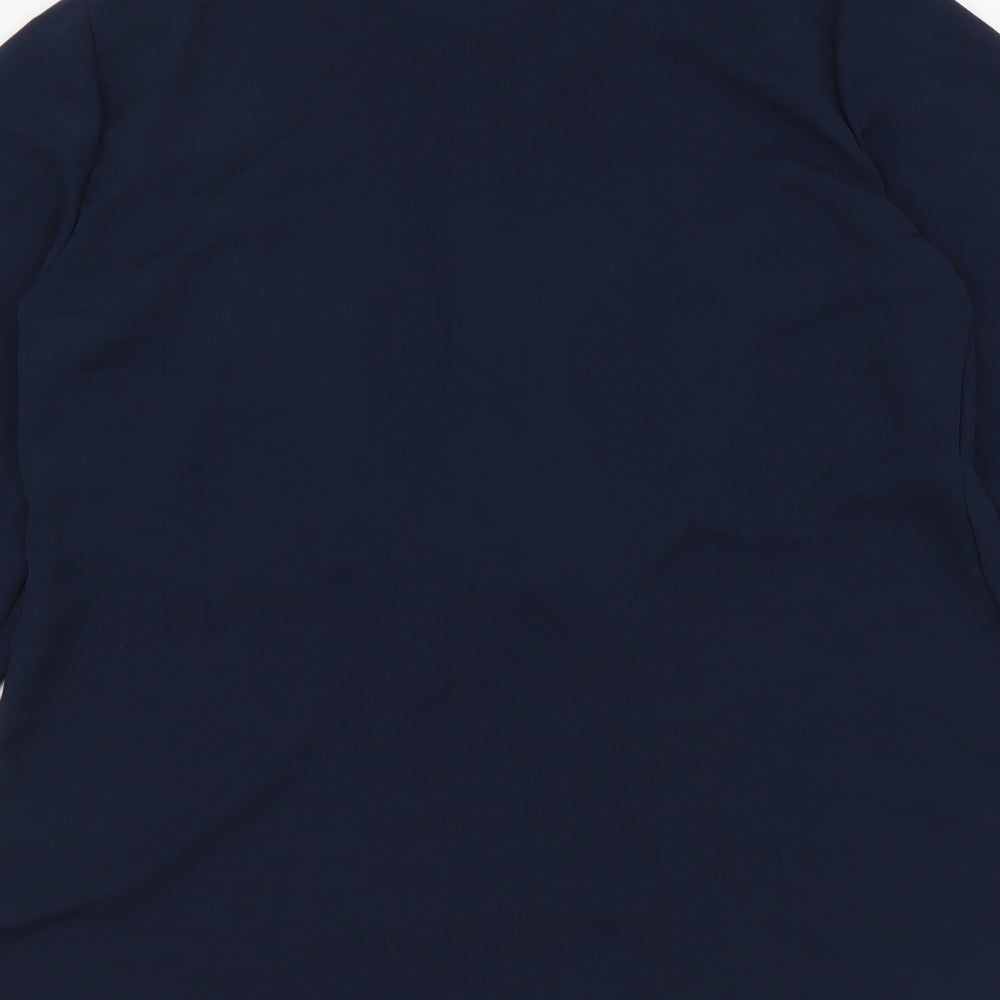 Womens UK Size 10 Marks and Spencer Blue Basic Button-Up