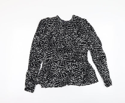 Womens UK Size 10 Marks and Spencer Black Basic Blouse