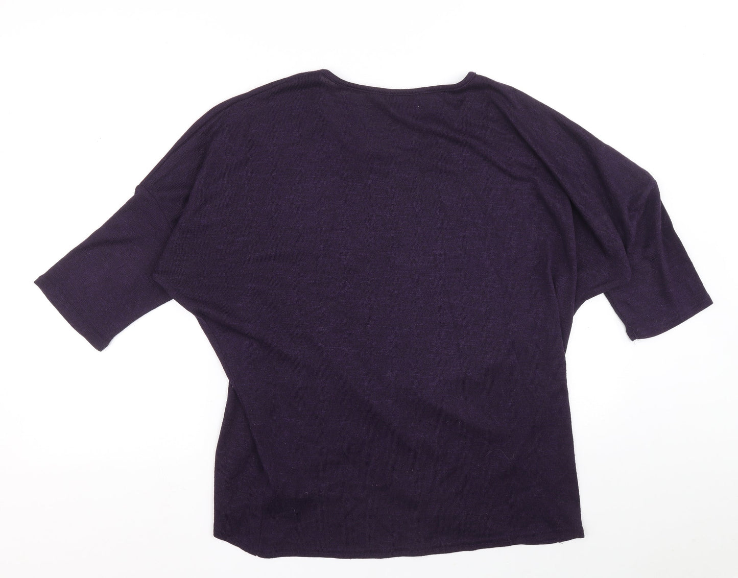 Womens UK Size 12 Apricot Purple Pullover Jumper