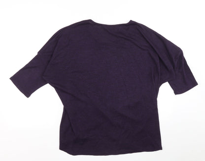 Womens UK Size 12 Apricot Purple Pullover Jumper