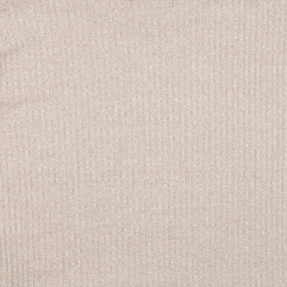 Primark Womens Beige Round Neck Polyester Pullover Jumper Size S - Ribbed fabric