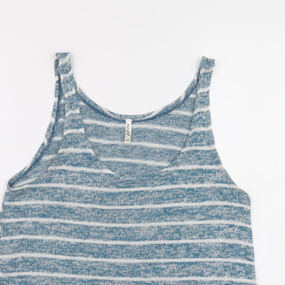 Womens UK Size 10 NEXT Blue Basic Tank