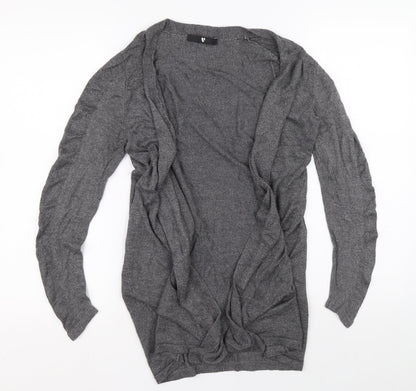 V by Very Womens Grey Acrylic Cardigan Jumper Size 10