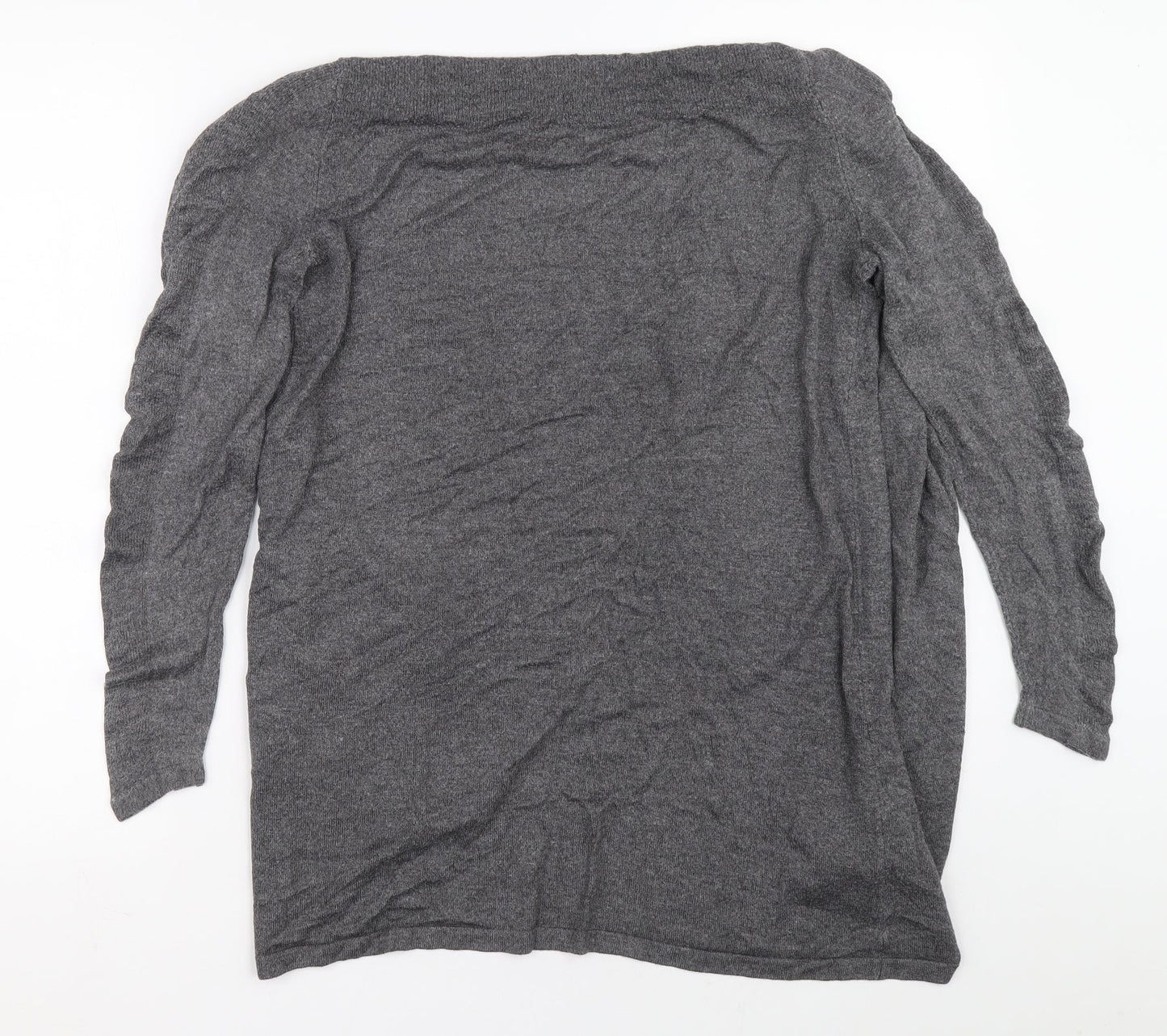 V by Very Womens Grey Acrylic Cardigan Jumper Size 10
