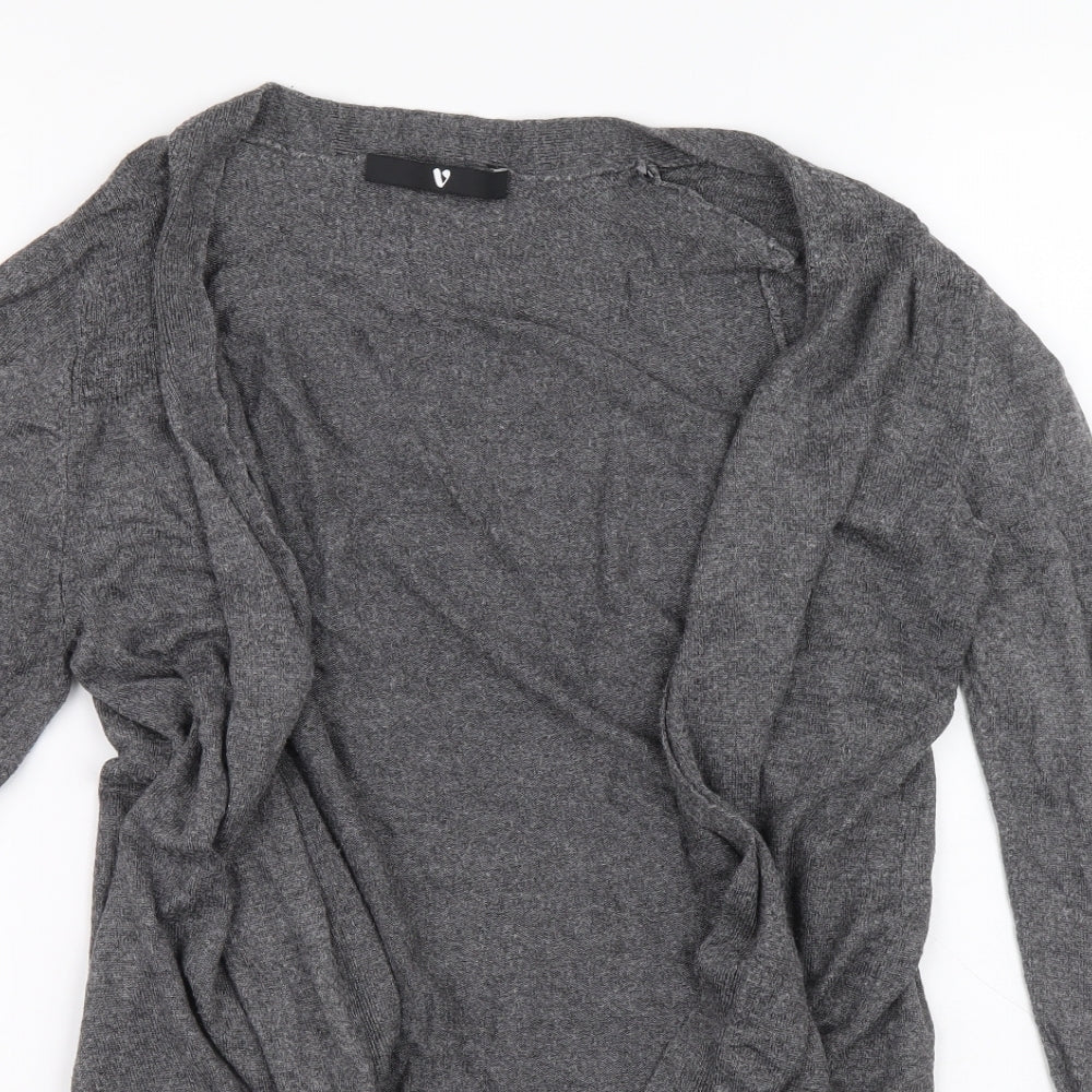 V by Very Womens Grey Acrylic Cardigan Jumper Size 10