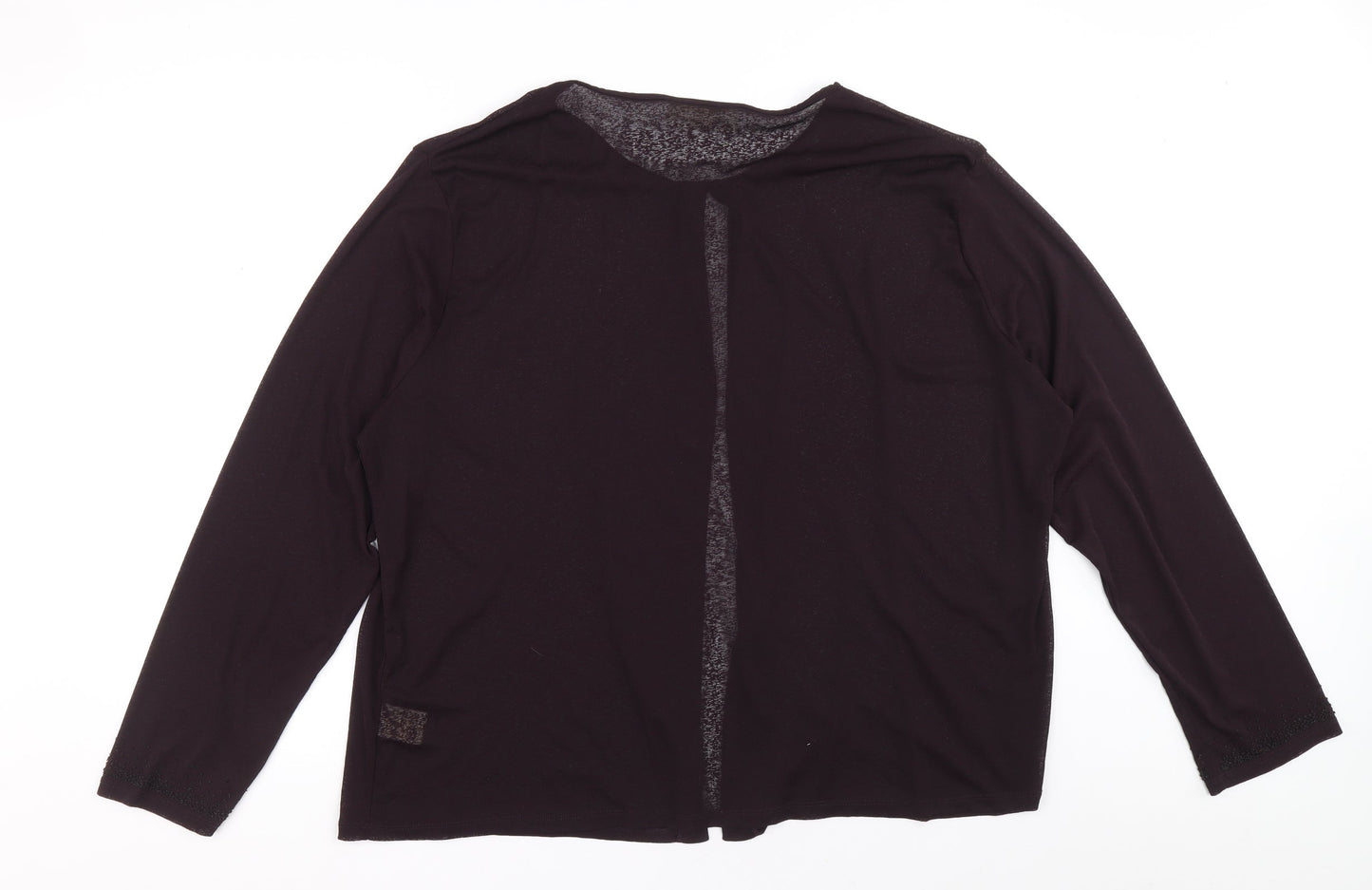 Ann Harvey Womens Purple Polyester Basic Blouse Size 28 Boat Neck