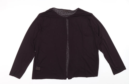 Ann Harvey Womens Purple Polyester Basic Blouse Size 28 Boat Neck