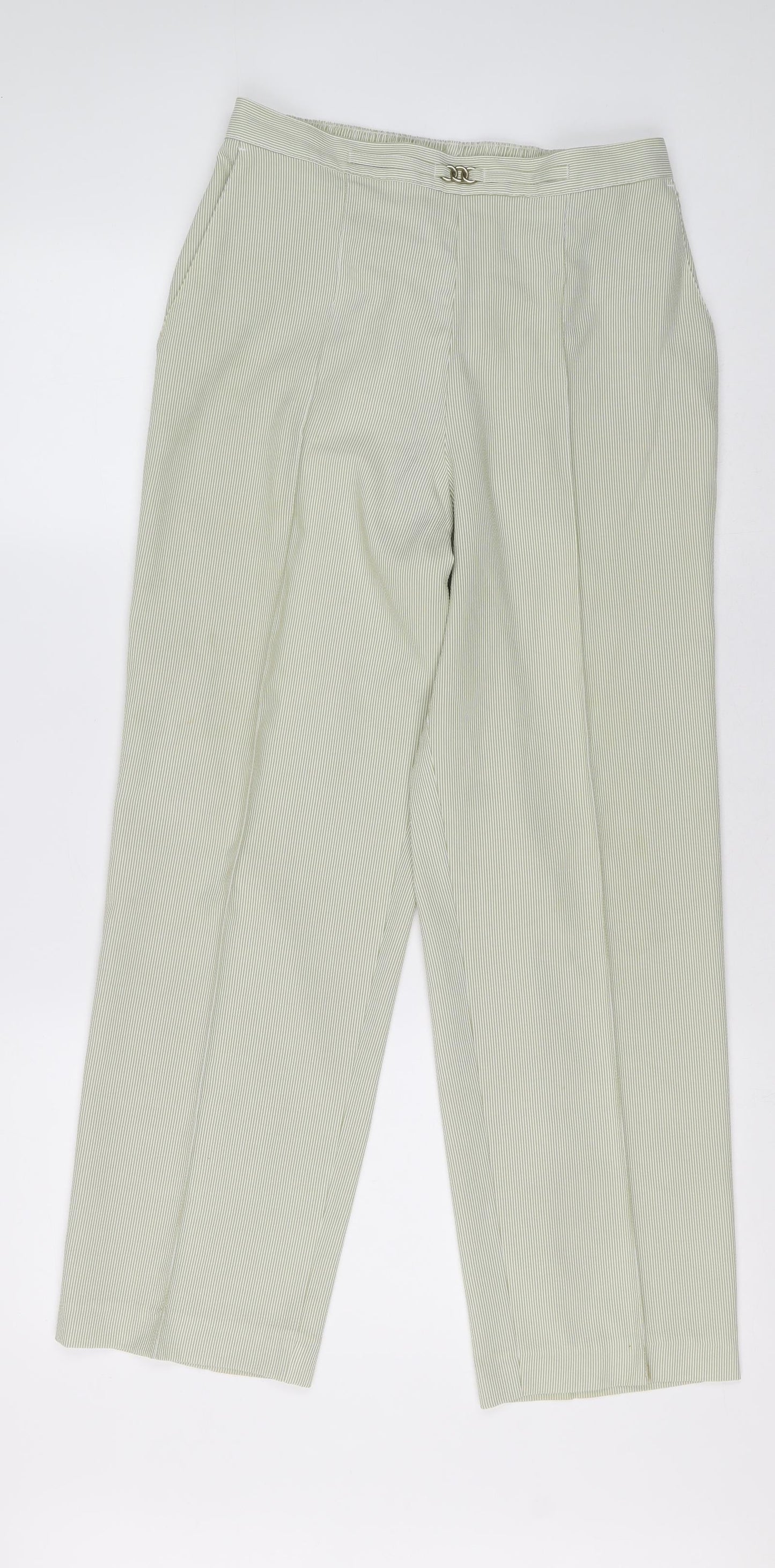 Womens UK Size 12 Marks and Spencer Regular Fit  Green Trousers
