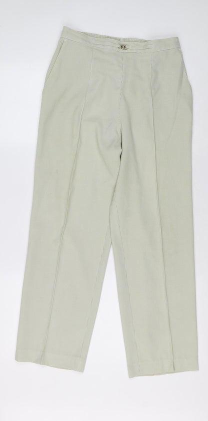 Womens UK Size 12 Marks and Spencer Regular Fit  Green Trousers