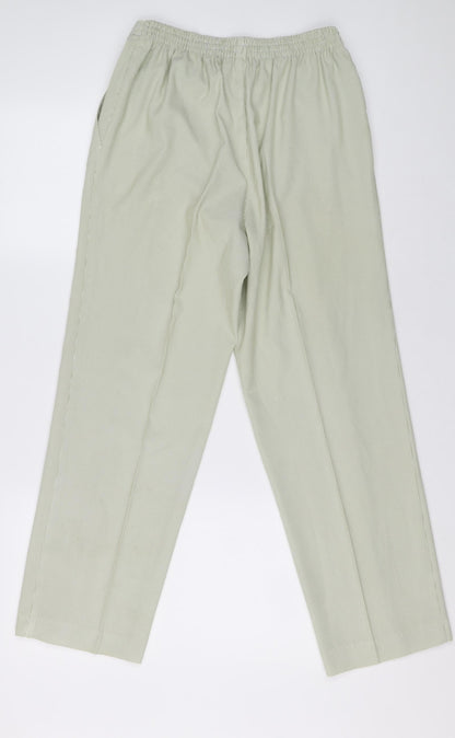 Womens UK Size 12 Marks and Spencer Regular Fit  Green Trousers