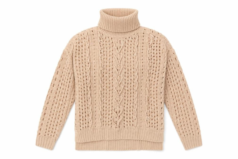 Dorothy Perkins Womens Beige High Neck Acrylic Pullover Jumper Size M