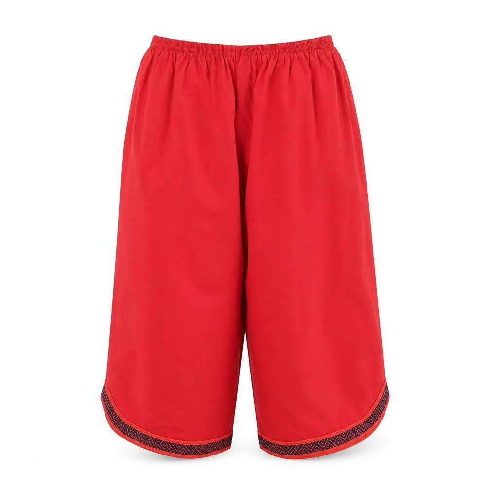 Womens UK Size 12 Preworn Regular Fit Cropped Red Trousers