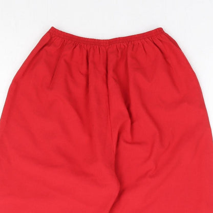 Womens UK Size 12 Preworn Regular Fit Cropped Red Trousers