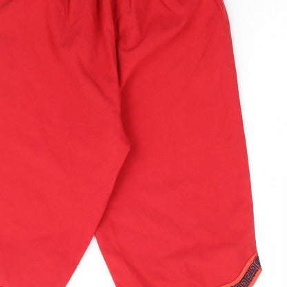 Womens UK Size 12 Preworn Regular Fit Cropped Red Trousers