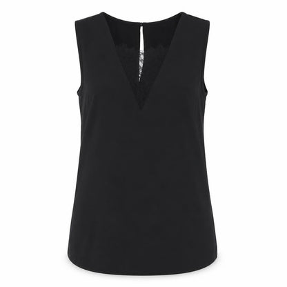 Womens UK Size 10 H&M Black Basic Blouse