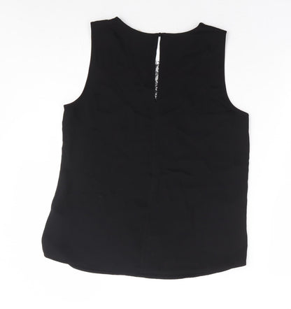 Womens UK Size 10 H&M Black Basic Blouse