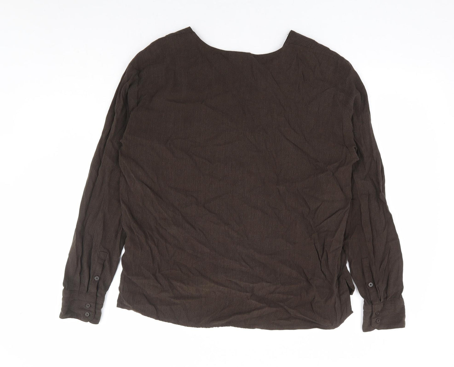 Womens UK Size S Weekday Brown Basic Button-Up