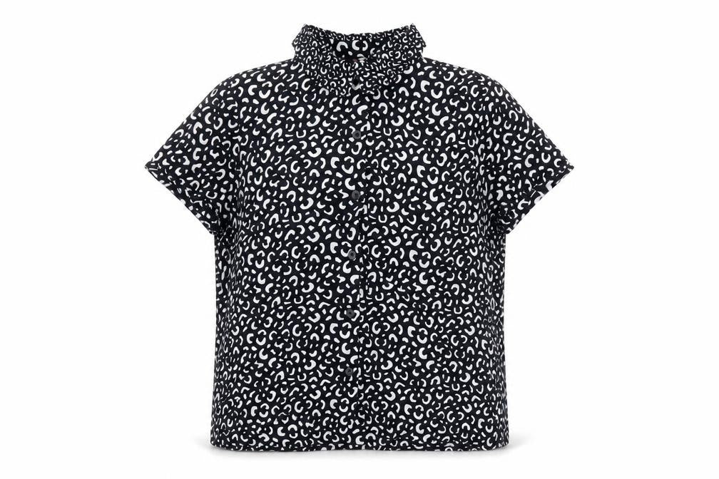 Womens UK Size 6 Divided by H&M Black Basic Button-Up