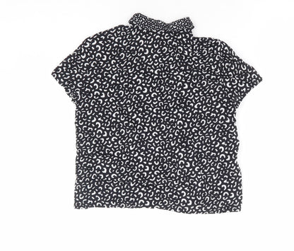 Womens UK Size 6 Divided by H&M Black Basic Button-Up