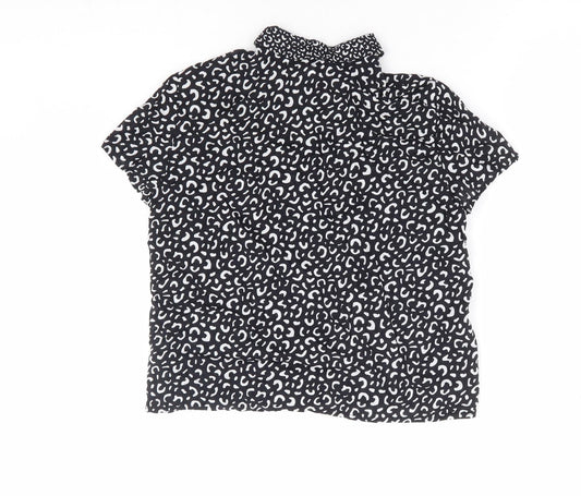 Womens UK Size 6 Divided by H&M Black Basic Button-Up