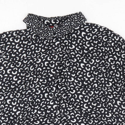 Womens UK Size 6 Divided by H&M Black Basic Button-Up
