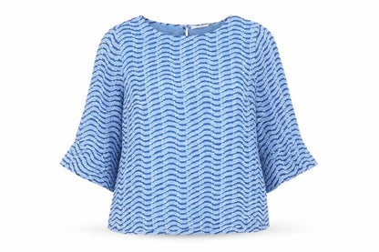 Womens UK Size L Adini Blue Basic Blouse