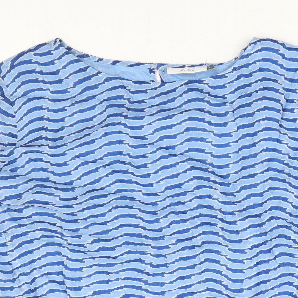 Womens UK Size L Adini Blue Basic Blouse