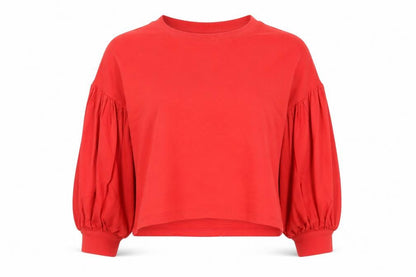Womens UK Size M Bershka Red Pullover Sweatshirt