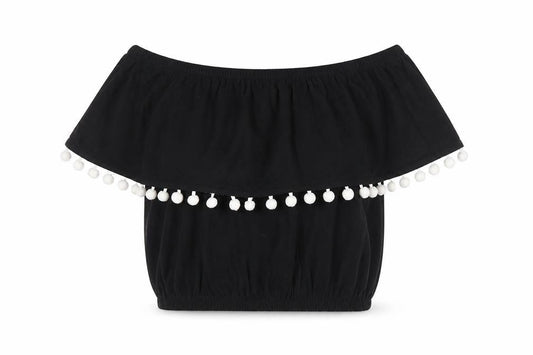 Womens UK Size 6 Primark Black Cropped Tank