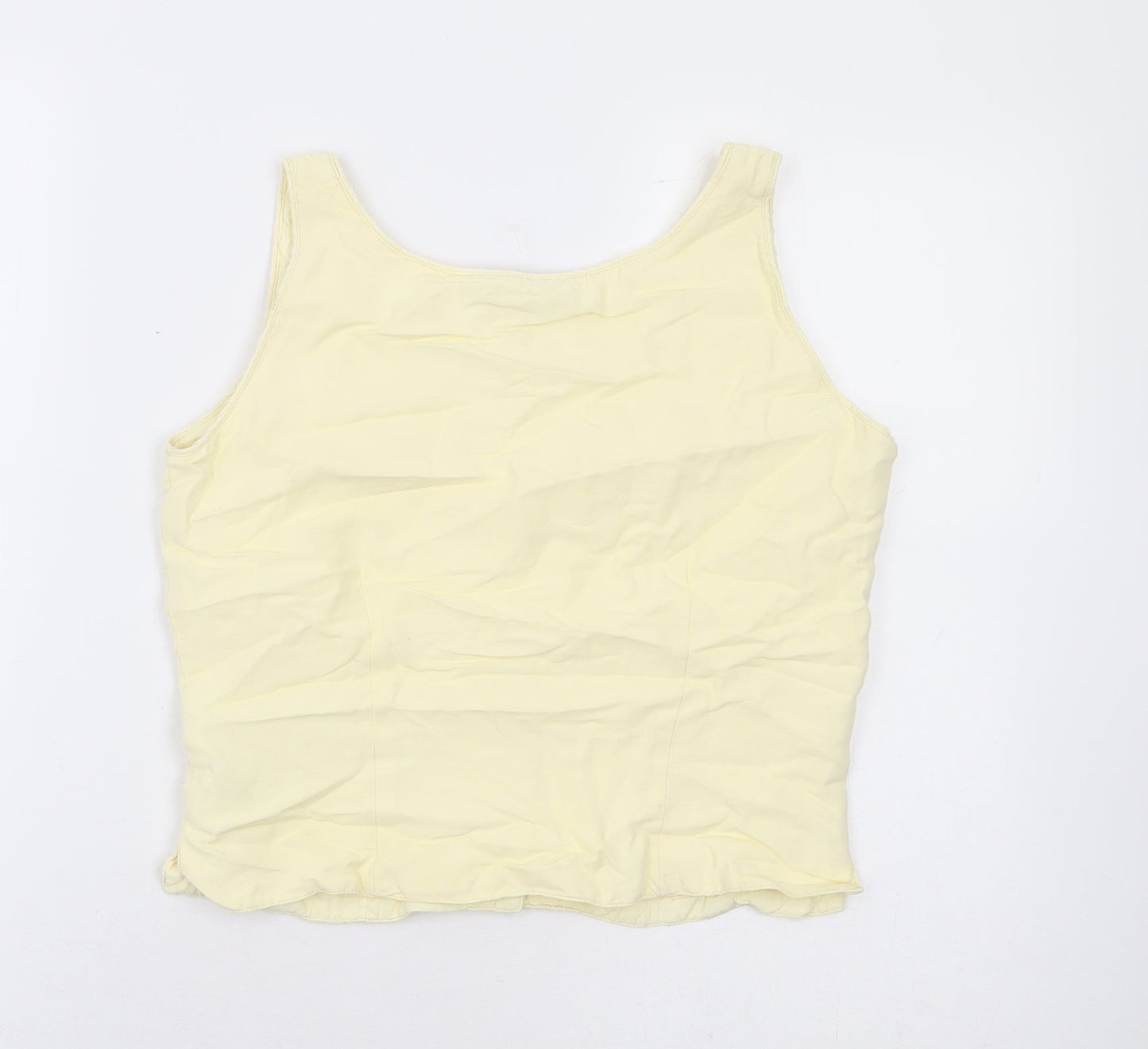Womens UK Size 10 Monsoon Yellow Basic Blouse