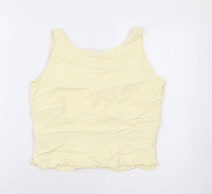 Womens UK Size 10 Monsoon Yellow Basic Blouse