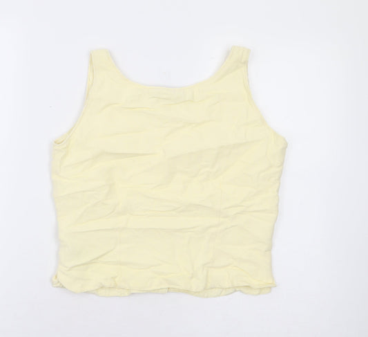 Womens UK Size 10 Monsoon Yellow Basic Blouse