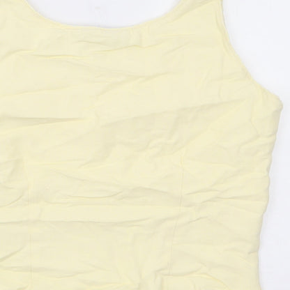 Womens UK Size 10 Monsoon Yellow Basic Blouse