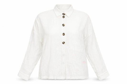 Dororthy Perkins Womens White Viscose Basic Button-Up Size 6 Collared