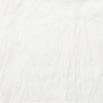 Dororthy Perkins Womens White Viscose Basic Button-Up Size 6 Collared