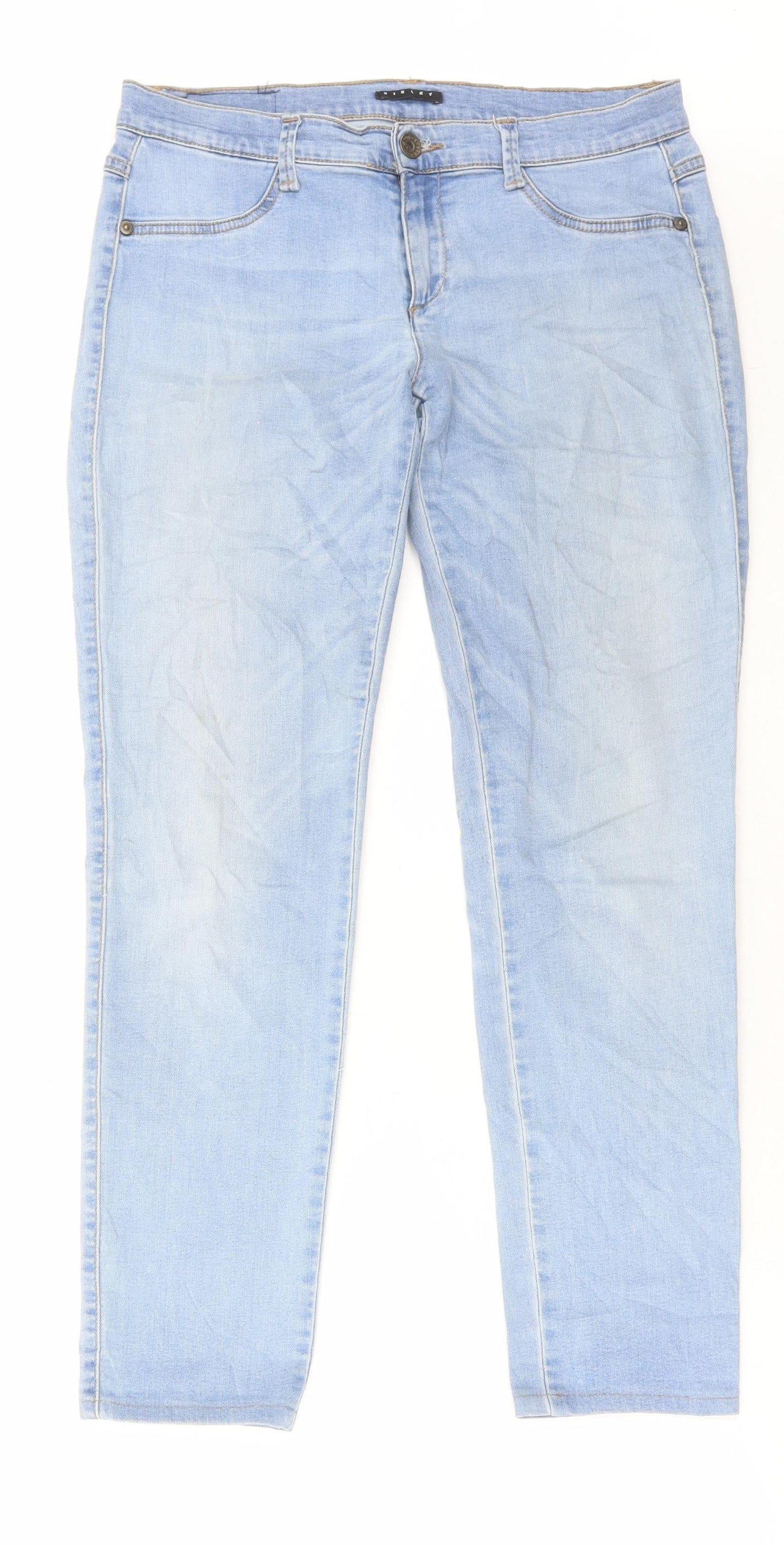 Womens UK Size 32 in Sisley Regular Fit Skinny Blue Jeans