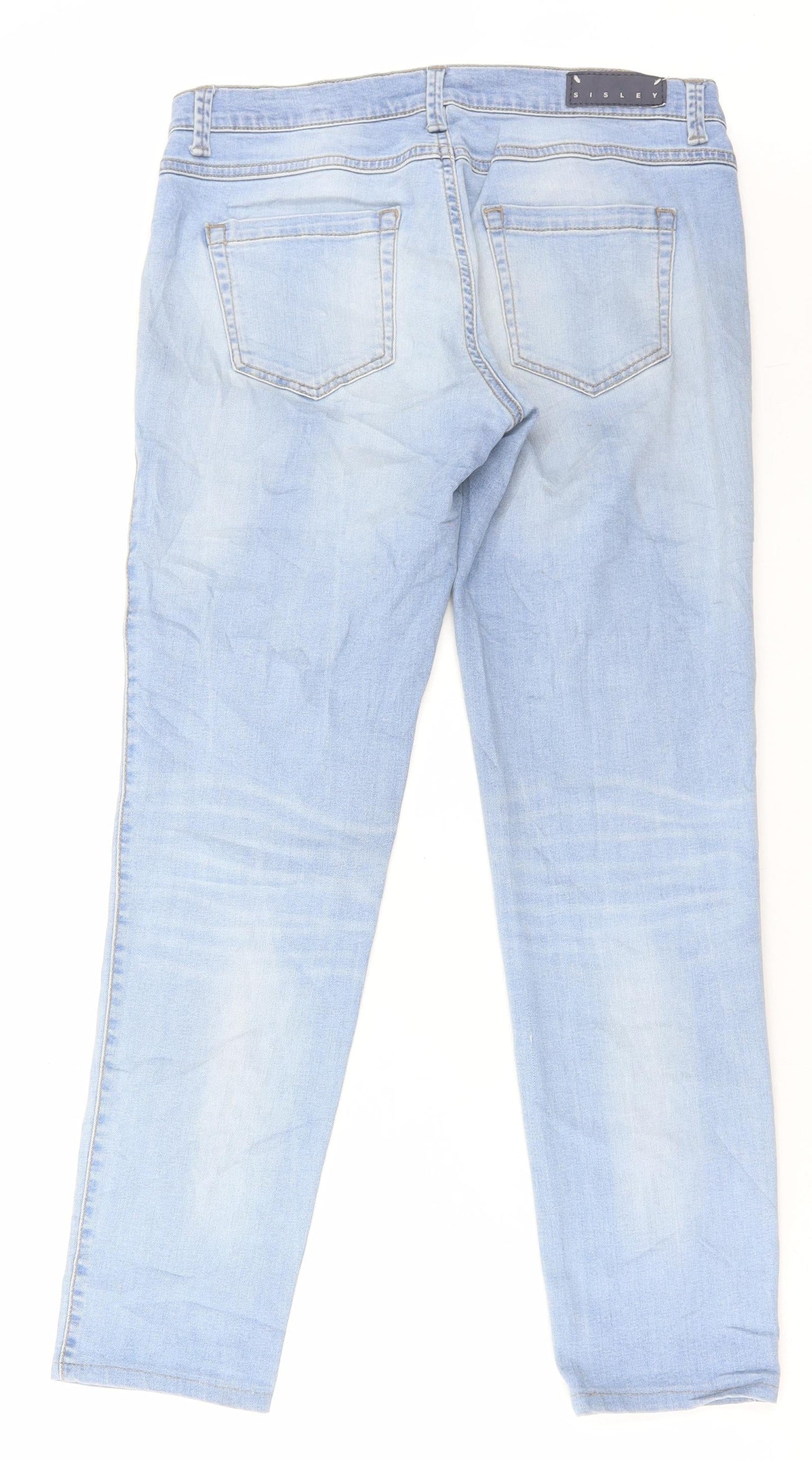 Womens UK Size 32 in Sisley Regular Fit Skinny Blue Jeans