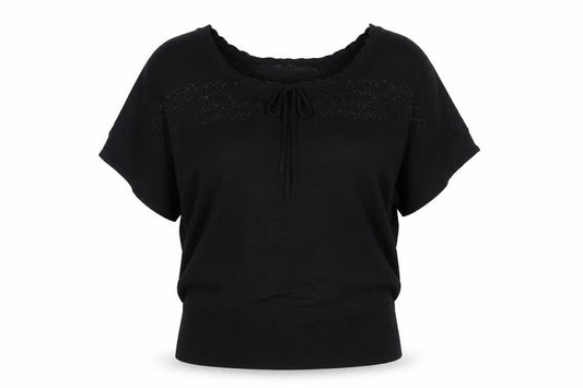 Womens UK Size 14 Red Herring Black Pullover Jumper