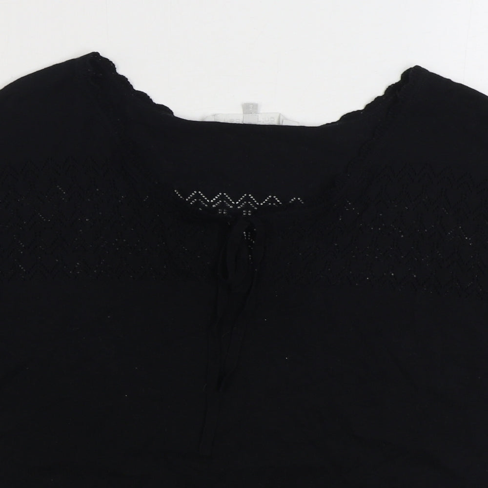 Womens UK Size 14 Red Herring Black Pullover Jumper