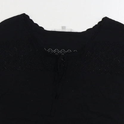 Womens UK Size 14 Red Herring Black Pullover Jumper