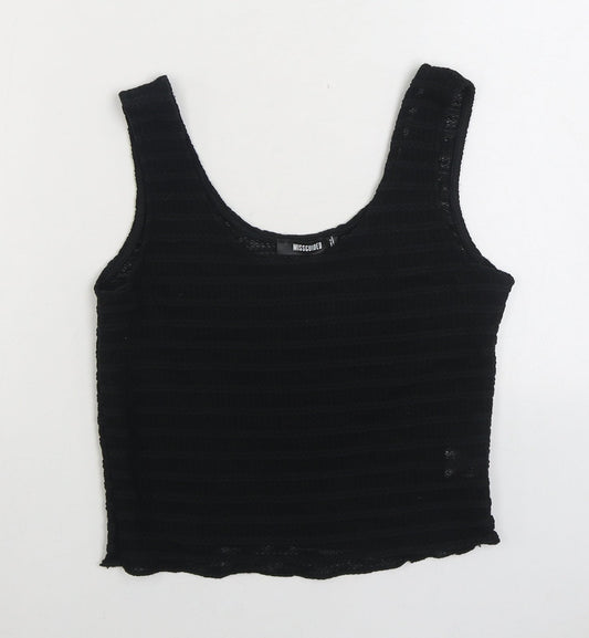 Womens UK Size 6 Missguided Black Basic Tank