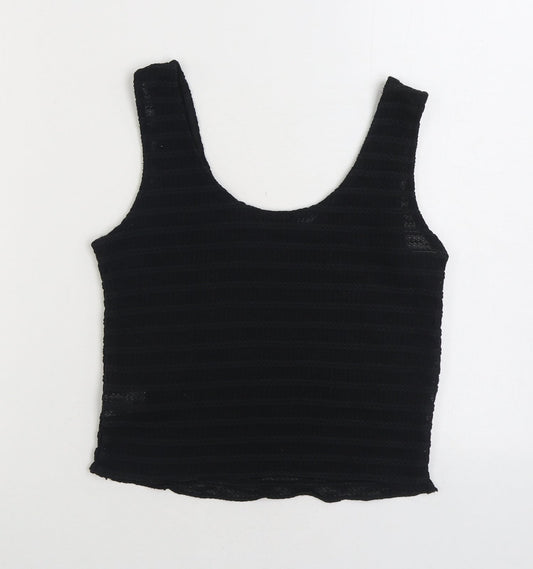 Womens UK Size 6 Missguided Black Basic Tank