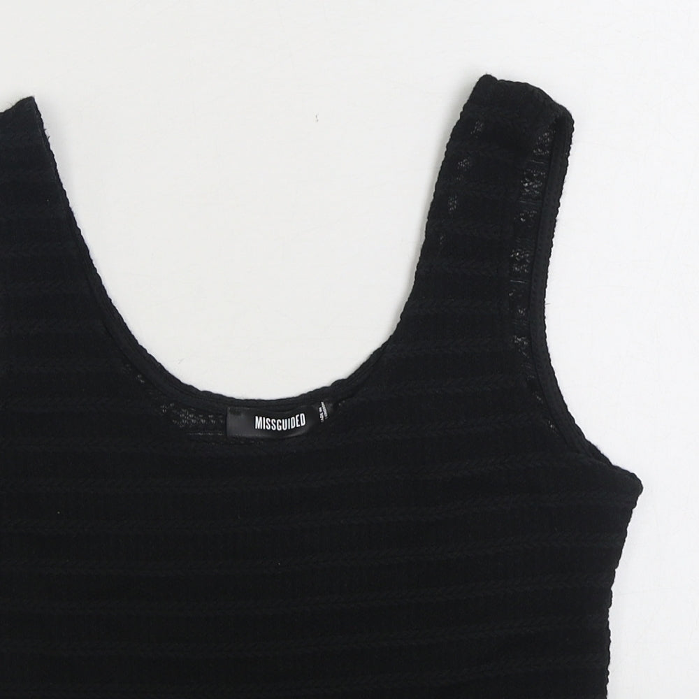 Womens UK Size 6 Missguided Black Basic Tank