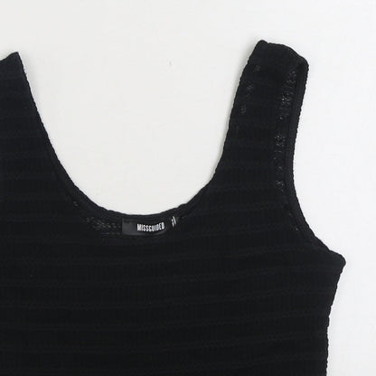 Womens UK Size 6 Missguided Black Basic Tank